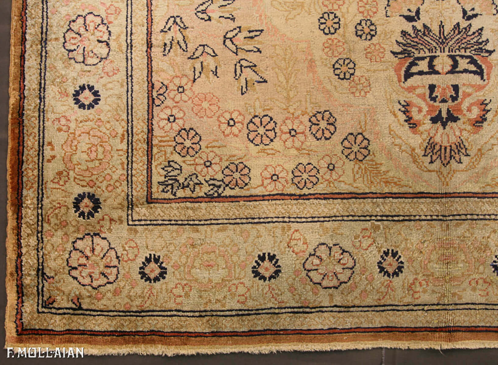 Tapis Persan Antique Tabriz Soie Mixte Extra Fine n°:49195952
